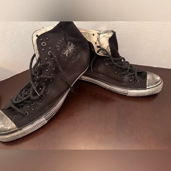 AFFLICTION FARIN BLACK WAX SNEAKERS - Picture 7 of 7